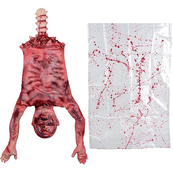 AOFOX Halloween-Zombiekopf – Lebensgroßer Abgetrennter Kopf Aus Latex Für Gruselpartys