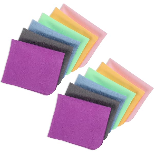 14 Chiffons Microfibre Assortis - Nettoyage Lunettes, Écrans Et Surfaces