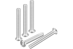 DTGN M6-1x45mm Button Head Socket Cap Screws - 10Pack - Good for Road Bicycle, Mountain Bike, Auto, Motorcycle - 304 Stainless Steel Whitewashed - Hex Socket Drive Fasteners