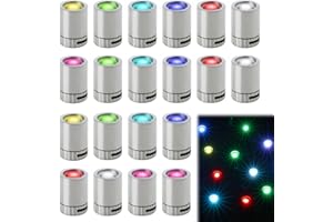 BOULESENM 20 Pièces Mini Led,Lampe LED Miniature avec Batterie,Led a Pile,Mini Led a Pile pour Décoration,pour Décoration de Fête, Construction de Modèles,Maison de Poupée(Lumière colorée)