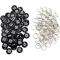 Portachiavi Numerati 1-100 - Targhette In Plastica Con Foro Per Identificazione - Foto 3