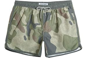 MaaMgic Pantaloncini da Bagno in Nylon da Uomo con Asciugatura Rapida per Spiaggia, Nuoto, e Vacanze al Mare