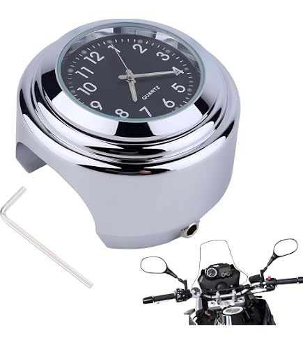 Montre De Moto Étanche Phosphorescente Pour Guidon - Montre Numérique Universelle Noir