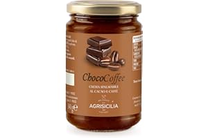 AGRISICILIA ChocoCoffee, crema spalmabile al cacao e caffè, ideale per colazione e per merenda, vasetto da 330 grammi