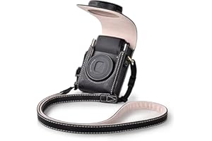 Rieibi Etui na aparat do Sony RX100 Series/GR Series – skórzane etui retro do GR IIIx/GR III II/Sony RX100 II III IV V VI VII, Tekstura czarna, Nowa wersja