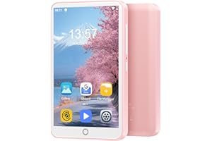 OILSKY 80GB MP3 Player with Bluetooth and WiFi, Mp3 & Mp4 Music Player with Spotify, Amazon Music, Deezer, Audible, 4.0" IPS Touch Screen Android Player with Speaker, FM Radio, Up to 512GB (Pink)
