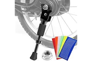 SEISSO Caballete Bicicleta 12"-20", Pata de Cabra Bicicleta, Ajustable Bicicleta Infantil12 14" 16" 18" 20", para Bicicleta de Montaña, Bicicleta de Carretera, BMX