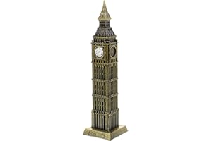HOMSFOU Big Ben Tower Statua Metal Londyn Symbol Big Ben Model Budowla Rzeźba Do Domu Biura 1 sztuka (pokazano)