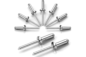 qjuwhua 50 stycken blinda nitar 6,4 x 12 mm 304 rostfritt stål nitar med