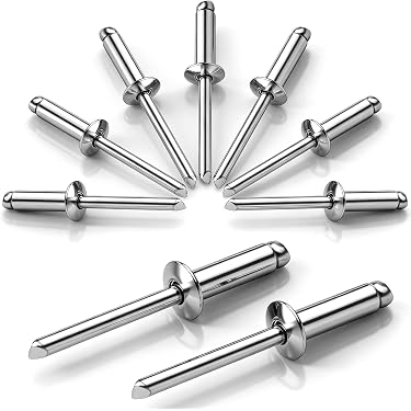 5 Stück 50 x 6 mm Nieten Solider Runder Kopf Aluminium Vollnieten Senkkopf Befestigungen für 5 Stück 50 x 6 mm Nieten Solider Runder Kopf Aluminium Vollnieten Senkkopf Befestigungen für