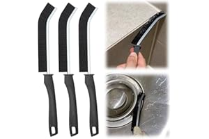 Kinretixia® Lot de 3 brosses de nettoyage pour joints avec poils durs - Outil de nettoyage pour joints profonds - Noir