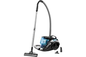 Rowenta Compact Power Cyclonic Aspirateur Sans Sac Performant Compact Léger Maniable Ergonomique Capacité 1,5L RO3731EA, Noir / Turquoise