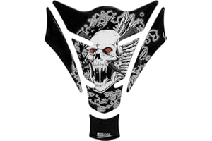 TANKPAD Bike Label 500462A - Adhesivo protector para depósito de moto, diseño de calavera