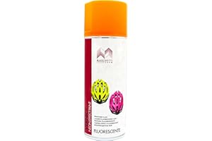 Marchetti Tech - Vernice Spray - Smalto Acrilico Professionale - A Rapida Essicazione e Facile Applicazione - Adatta a Qualsiasi Superficie - Colore: Arancio Fosforescente - Made in Italy