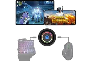 Adaptateur de Manette PUBG, Joso Adaptateur de Souris pour Clavier de Jeu Android avec LED, convertisseur de Manette de Jeu Mobile, 8 Touches personnalisées, Fonction mémoire