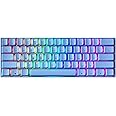 GK61 Mechanical Gaming Keyboard - 61 Keys Multi Color RGB Illuminated LED Backlit Wired Programmable for PC/Mac Gamer (Gateron Mechanical Black, Blue)