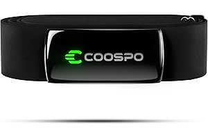 COOSPO H9Z Pulsometro Rechargeable, Bluetooth 5.0 Ant+ frecuencia cardíaca HRM Fitness Tracker IP67 Impermeable, Heart Rate M