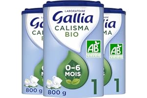 Laboratoire Gallia - Calisma 1 BIO - Lait Bébé 1er âge - Lait en Poudre pour Bébé de 0 à 6 mois - Lait Infantile Bio - Sans Huile de Palme - Lot de 3x800g