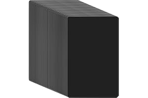 KEILEOHO 150 stycken aluminium visitkort tom svart, 86 x 54 x 0,21 mm metall visitkort, tomma visitkort för kontor, gör-det-s