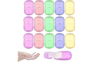 QHSXMQ 300 Feuilles de Savon en Papier jetables, 15 boîtes Mini Savon en Papier Jetable Portable, Boite Sa.von Voyage, pour les voyages, le camping, le lavage en plein air - 20 feuilles par