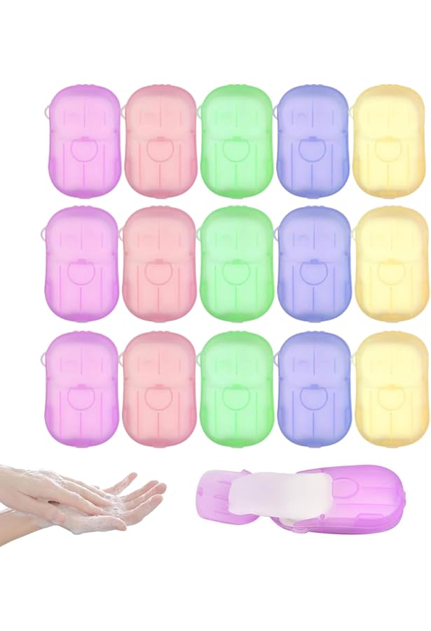 Savon En Papier Portable - Lot De 10 Boîtes (200 Feuilles) - Pour Voyages, Camping Et Activités Outdoor