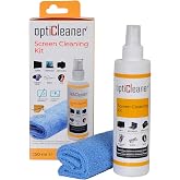 OptiCleaner Since 2003 LCD Screen Cleaning Set &ndash; 250 ml Spray + Special Microfiber Cloth | Computer, Laptop, Tablet, TV, Telefo