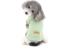 Ranphy Vêtements pour Animaux de Compagnie pour Chemise de Petit Chien Chat Chiot Gilet sans Manches Maille Douce Débardeur Vêtements d'été Chihuahua Yorkshire Terrier Pullover Vert M
