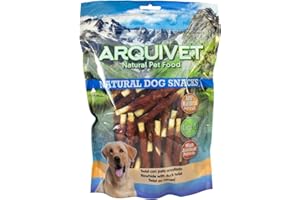 ARQUIVET Twist au canard 13 cm - 1 Kg 100% de collations naturelles pour chiens - Récompenses et golosines canines - produit libt faible en matières grasses