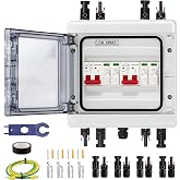 Yapasopu Solar Combiner Box with Multi-Layer Protection Surge Protection PV DC 40A 1000V Isolator Switch IP65 Waterproof Sola