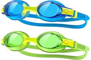Findway Kids Swimming Goggles,Girls Boys Children Swim Goggles, Leakproof Anti Fog Lens Silicone Protection Swimming Goggles Kids for 3-14 Years Old