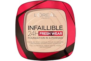 L'OREAL PARIS L'Oréal Paris Foundation in a Powder, Longwear Coverage with a Mattifying Finish, Water- and Heat-Resistant, Infallible 24H Fresh Wear, 20 Cool rose