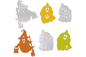OOTSR Troqueles Scrapbooking Halloween Troqueles Corte, Metal Plantillas Troquelado para Álbum Recortes DIY Manualidad Papel Hacer Tarjetas Cutting Dies(Fantasma)