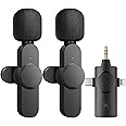 VMKLY Wireless Lavalier Omnidirectional Microphone System Vlog for Type-C Android & iPhone,Plug and Play,Noise Reduction,No Need APP & Bluetooth (VM6)