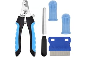 AUXHCYL 5 Coupe Ongle Chien Acier Inoxydable Coupe Griffes Chat Toilettage Professionnel Coupe Ongle Chat Coupe Griffes Chien pour Grands Moyens et Petits Chiens Chats