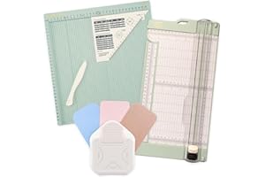 Vaessen Creative Taglierina per Carta 15,2 x 30,5 cm – Piega Carta e Righello di Cordonatura Manuale Score Easy 30,5 x 30,5 cm – Perforatore per Angoli 4/7/10 mm – Creazione di Biglietti, Scrapbooking