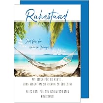 Edition Seidel Biglietto D'auguri Per Pensione Con Busta, Formato 17x11,5 Cm, Design Elegante Per Donna O Collega, R152 SW024 - copertina