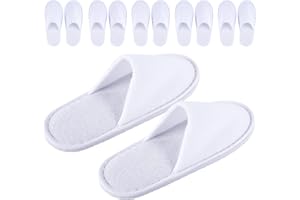 EBIEFLY 6 pares de pantuflas de spa para niños, hotel, babouches, desechables, para viajes, natación, casa, niños y niñas, suela antideslizante para niños de 6 a 10 años