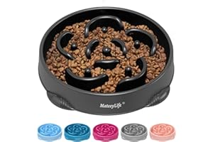MateeyLife Gamelle Anti Glouton pour Chien - Bol Puzzle Gamelle Anti Glouton Chien Moyen Antidérapant Interactif pour Ralentir l'Alimentation(Noir 26,5 cm)
