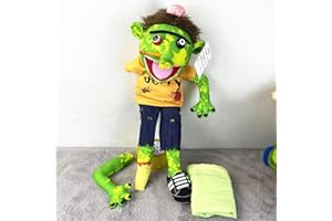TIUYII Jeffy Puppet Plush Toy Doll Mischievous Funny Puppets Toy Hand Puppet with Working Mouth 60cm Hand Puppet for Play House Gift for Birthday Christmas Halloween Party for Play House for Kid