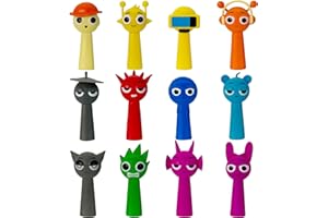 Gensly 12Pz Figure Colorate Figure Raddy/Oren/Owakcx/Durple/Jevin/Wenda Figure di cartoni animati per regali da collezione