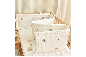 VWPEYY GAOZYUE ZIROXI Bettumrandung Kinderbett, Weich,Polyesterfaser Bettumrandung Baby, Umfassender Schutz Babybett Nestchen Bettumrandung für Die Sicherheit des Babys,140x28cm