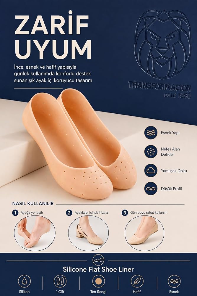 Transformacion Silikon Çorap Topuk Çatlak Önleyici Hava Alan Nemlendirici Jel Ayak Koruyucu Patik 36-40 715574