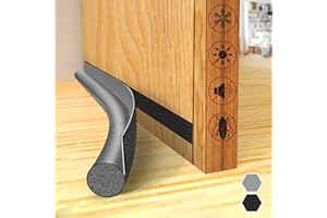 QUTHZZHY Zugluftstopper für Türen, Türzug-Stopper unten einseitige Türzug-Blocker 96CM with Selbstklebende Klettverschluss Türzugzug-Blocker isolierbar Türkehrer Wetterschutz schalldicht (eine Seite grau)