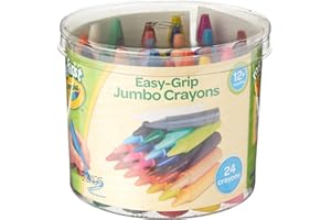 CRAYOLA MyFirst Jumbo Crayons - Assorted Colours (Pack of 24), Easy-Grip Colouring Crayons Perfect for Toddlers Hands, Ideal for Kids Aged 12+ Months