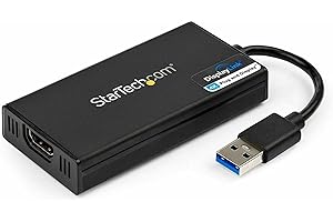 StarTech.com Adapter USB 3.0 do HDMI - 4K30Hz Ultra HD - Certyfikat DisplayLink - Konwerter ekranu USB Typ-A na HDMI Monitor - Karta graficzna i zewnętrzna grafika - Mac i Windows (USB32HD4K)