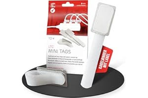 LABEL THE CABLE® 10 Stk Klett Kabelbeschriftung weiß Kabelbinder wiederverschließbar, Kabeletikett, Klettband, Kabelmarkierung, perfektes Kabelmanagement, PC Zubehör, Markierung Mehrfachsteckdose