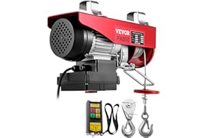 VEVOR Elektrische Seilwinde mit drahtloser Fernbedienung 300 kg, Elektrische Hebezug, Elektrische Seilhebezug 600 W, 660lbs