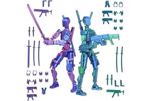 PEKOIU T13 Action Figure Set (Assembly Completed) Age 3+, 3D Printed Multi-Jointed, Multi-Articular Lucky Mobile Robot,Desktop Decorations for Game Lovers Toys