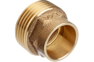 Cornat löd-övergångsmuggla, 1 yttergänga, 1 mugg, A 22 mm, B 1 tum, 1 st., rödgjuten, T5243G221 22 mm x 1 tum