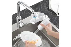 Zhwidnerso Kitchen Tap Spray Head with Detergent Dispenser, Faucet Sprayer Tap Aerator with Flexible Extension Hose, Universal Kitchen Tap Extension, Faucet Extender Tap Extender for Kitchen Sink